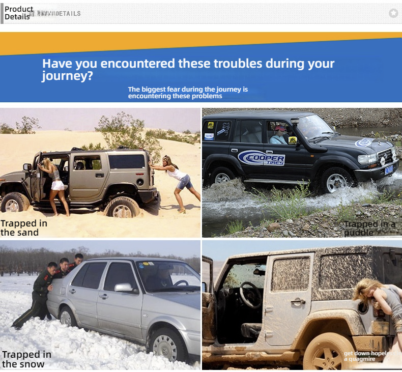 1 PCS Car Traction Mats, Emergency Snow Traction Boards for Recovery - Anti-Slip Car Snow Shovel for Mud Sand Ice, Vehicle Self Rescue Ramps for Stuck Cars