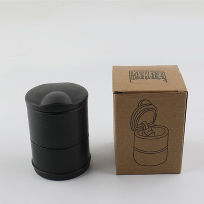 Car Ashtray with Lid & LED Light, High Temperature Resistant Automotive Accessory for Car Interior, Creative Gift for Smokers