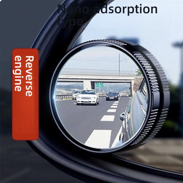 360° Adjustable Wide Angle Blind Spot Mirror, 2-Pack Universal Suction Cup Car Convex Mirror - Easy to Install, Helps with Lane Changing and Reverse Parking